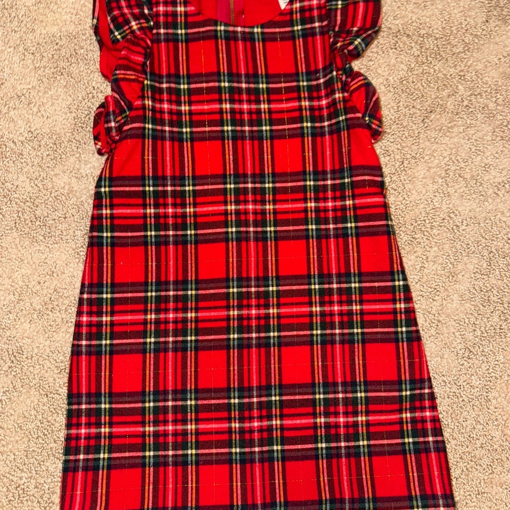 Vineyard Vines Red Plaid Kids Casual Dress